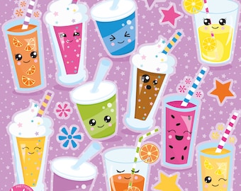 Kawaii Straws, clipart, clipart commercial use,  vector graphics,  clip art, digital images - CL1571