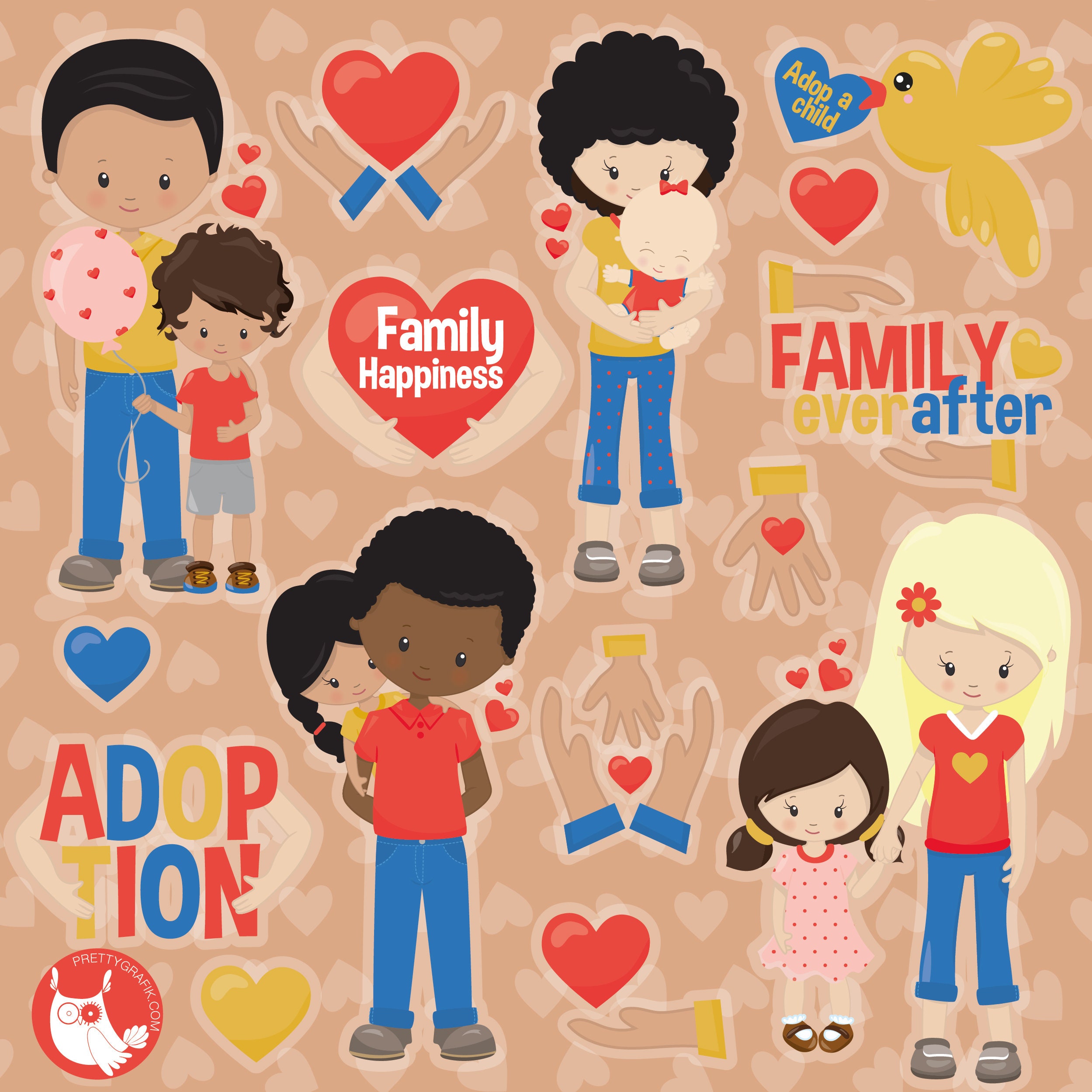 Adoption Clipart Clipart Commercial Use Vector Graphics - Etsy