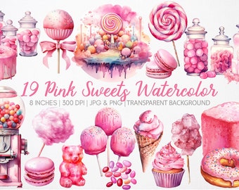 Candy watercolor, png, graphics, printable, commercial use, instant download