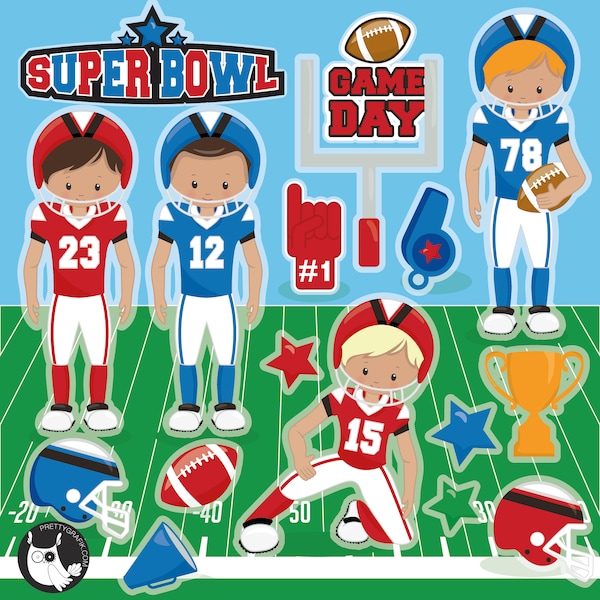 Super Bowl, clipart, clipart commercial use,  vector graphics,  clip art, digital images - CL1423