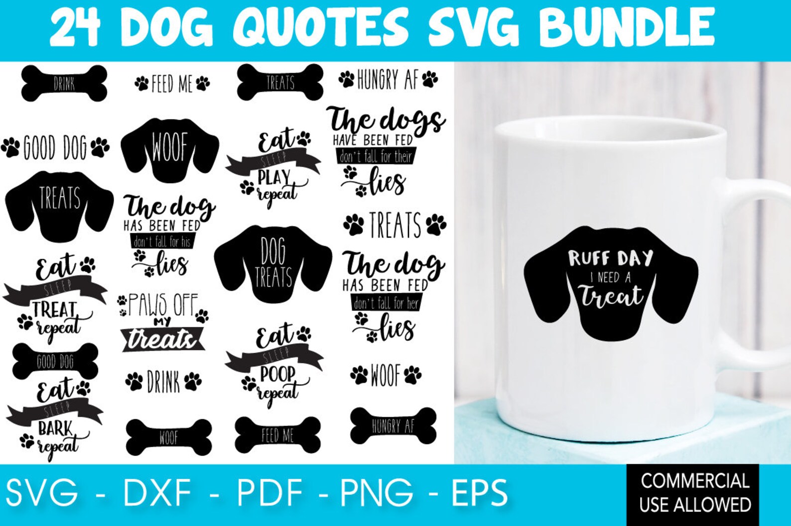 Dog Food SVG Pack SVG Files DXF Clipart Commercial Use Etsy Canada