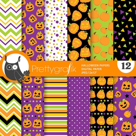 BUY 20 GET 10 OFF - Halloween digital papers, Halloween scrapbook papers commercial use, witch scrapbook papers, background - PS816 Il_570xn