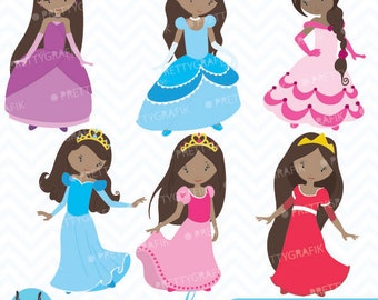 princess clipart commercial use, vector graphics, digital clip art, digital images - CL457