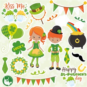 St-Patrick's day clipart commercial use, st-paddy's vector graphics, digital clip art, digital images - CL1311