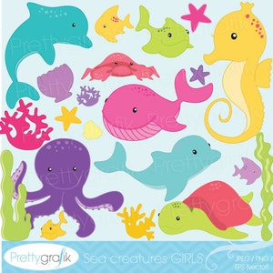 Sea animal clipart commercial use, vector graphics, digital clip art, digital images  - CL516