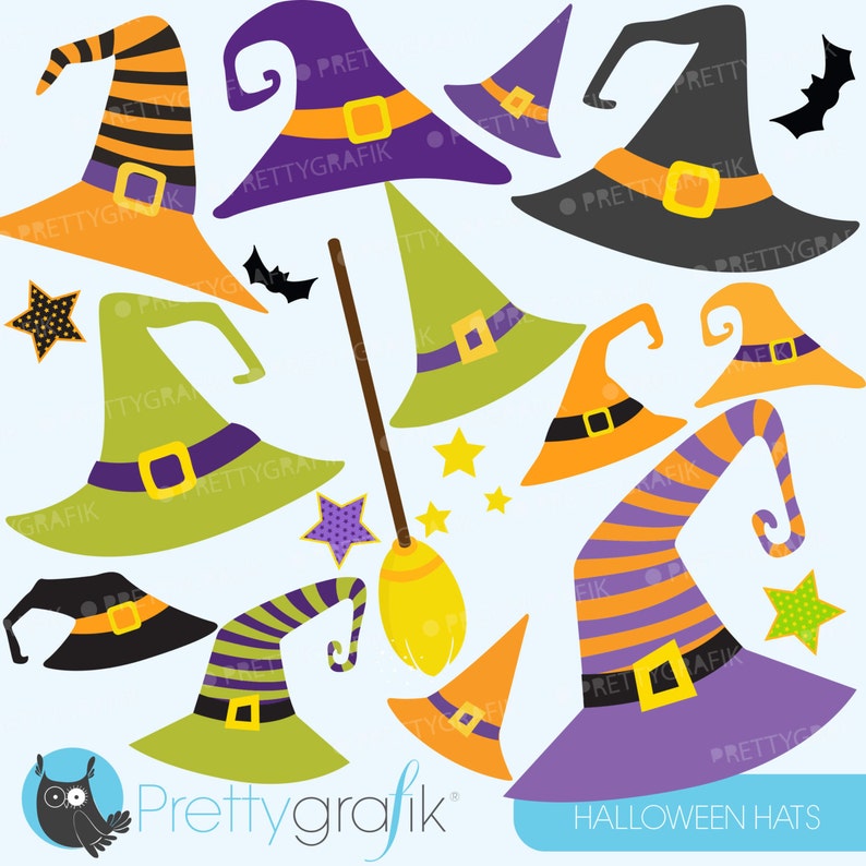 Halloween Hats clipart, commercial use, vector graphics, digital clip art, digital images CL574 image 1