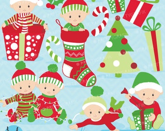 Christmas baby boy clipart commercial use,Christmas babies vector graphics, digital clip art, digital images  - CL612