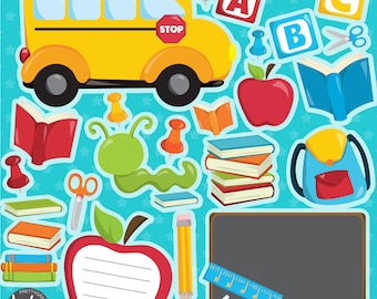 Back to School clipart commercial use,  vector graphics,  digital clip art,  digital images - CL1277