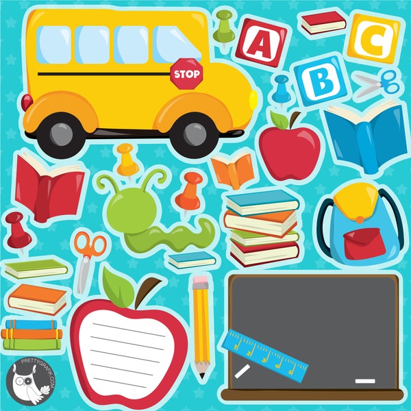 Back to School clipart commercial use,  vector graphics,  digital clip art,  digital images - CL1277