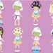Spa Girls Clipart for Party Printables, Png, Graphics, Printable ...