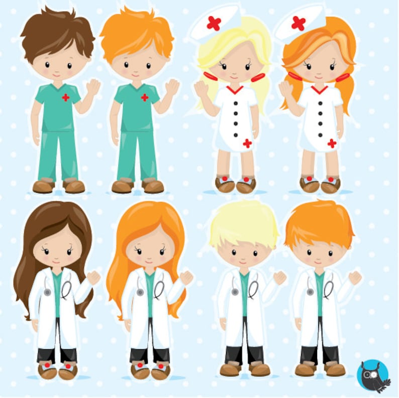 Doctor clipart commercial use, Hospital clipart vector graphics, kids hospital digital clip art, digital images CL965 image 2