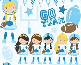 football and tutus clipart commercial use, vector graphics, digital clip art, digital images - CL577