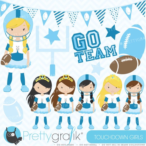 football and tutus clipart commercial use, vector graphics, digital clip art, digital images - CL577