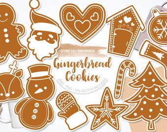 Gingerbread Cookies, clipart, clipart commercial use,  vector graphics,  clip art, digital images - CL1648