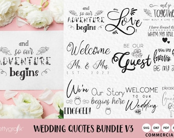 Wedding Designs SVG Bundle Vol. 3 , SVG files, DXF, clipart commercial use,  clipart, vector graphics, digital images, cutting files