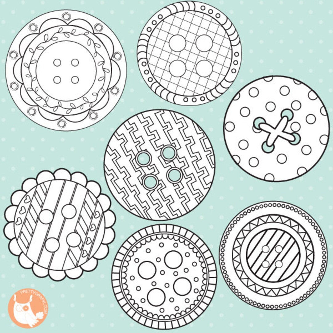 Buttons Digital Stamp Commercial Use, Vector Graphics, Digital Stamp ...