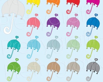 19 umbrella clipart commercial use, vector graphics, digital clip art, digital images  - CL496