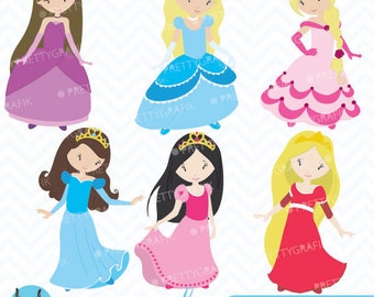 princess clipart commercial use, vector graphics, digital clip art, digital images - CL457