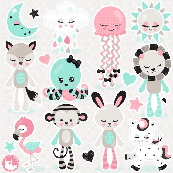 BUY 20 GET 10 OFF Animal plushies clipart commercial use, pineapple vector graphics, pineapples digital clip art, digital images - CL1085 Il_570xn