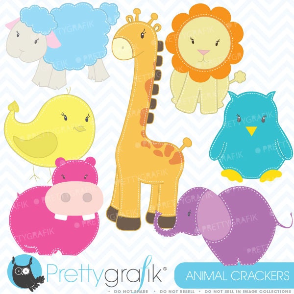 zoo animals clipart commercial use, vector graphics, digital clip art, digital images  - CL449