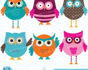 owl clipart commercial use, vector graphics, digital clip art, digital images  - CL547