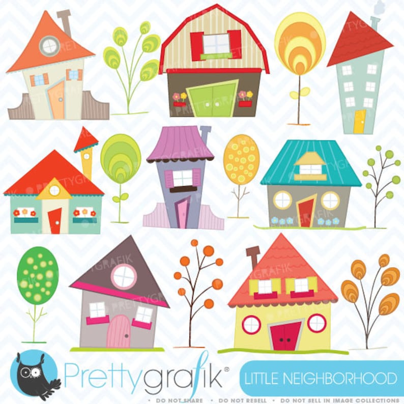 House clipart commercial use, vector graphics, digital clip art, digital images CL397 image 1