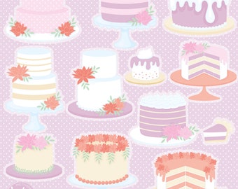 Decorative Cakes, clipart, clipart commercial use,  vector graphics,  clip art, digital images - CL1750