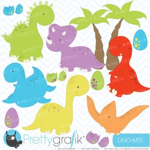 Dinosaur Clipart,Dino Clipart,Cute DinoTyrannosaurus,Graphics,Vector,Instant download Illustration/_CA44
