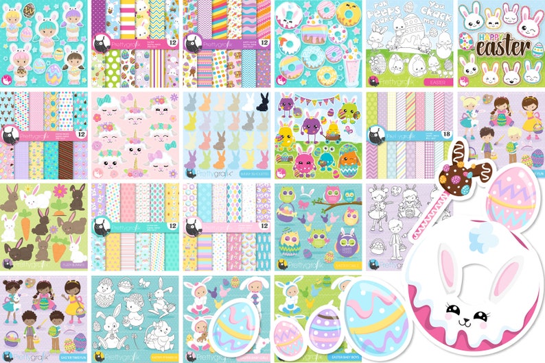 Easter BUNDLE graphic set, love clipart commercial use, Easter clipart, vector graphics, digital images image 5