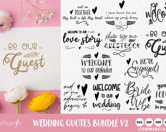 Wedding Designs SVG Bundle Vol. 1 , SVG files, DXF, clipart commercial use,  clipart, vector graphics, digital images, cutting files