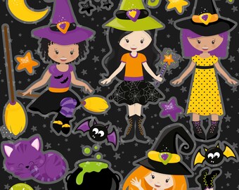 Tweeny Witch, clipart, clipart commercial use,  vector graphics,  clip art, digital images - CL1831