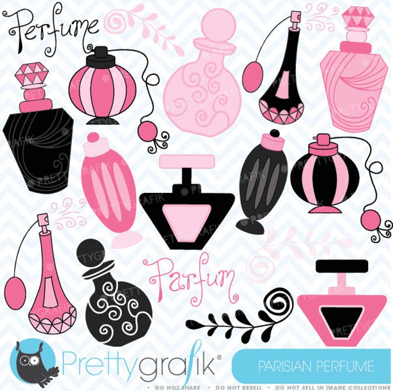 Parisian perfume clipart commercial use, vector graphics, digital clip art, digital images CL308 image 1