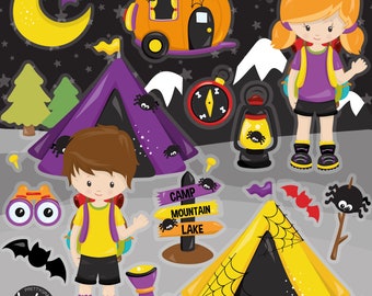 Halloween Camp, clipart, clipart commercial use,  vector graphics,  clip art, digital images - CL1485