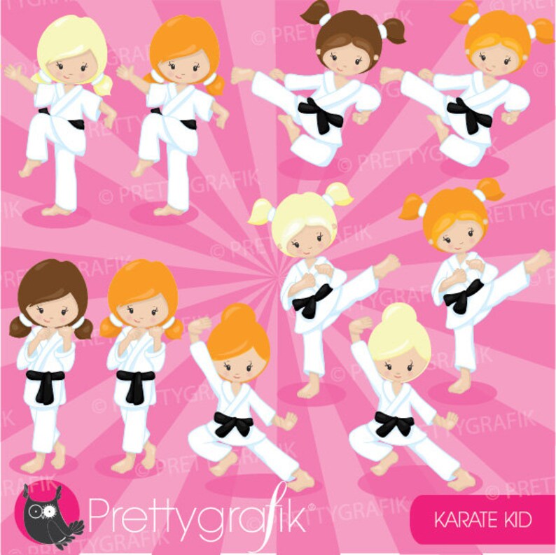 Karate kid clipart commercial use, baby hero vector graphics, digital clip art, digital images CL882 image 2