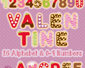 Valentine Alphabet, clipart, clipart commercial use,  vector graphics,  clip art, digital images - CL1684