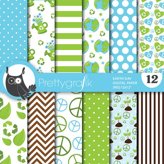 BUY20GET10 - Earth day digital papers, commercial use, scrapbook papers, background, - PS708 Il_570xn