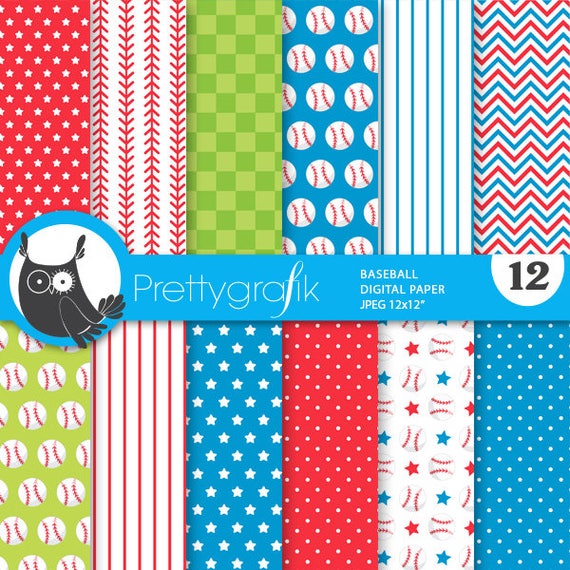 BUY 20 GET 10 OFF - Baseball digital paper, commercial use, scrapbook papers, background, sports - PS868 Il_570xn