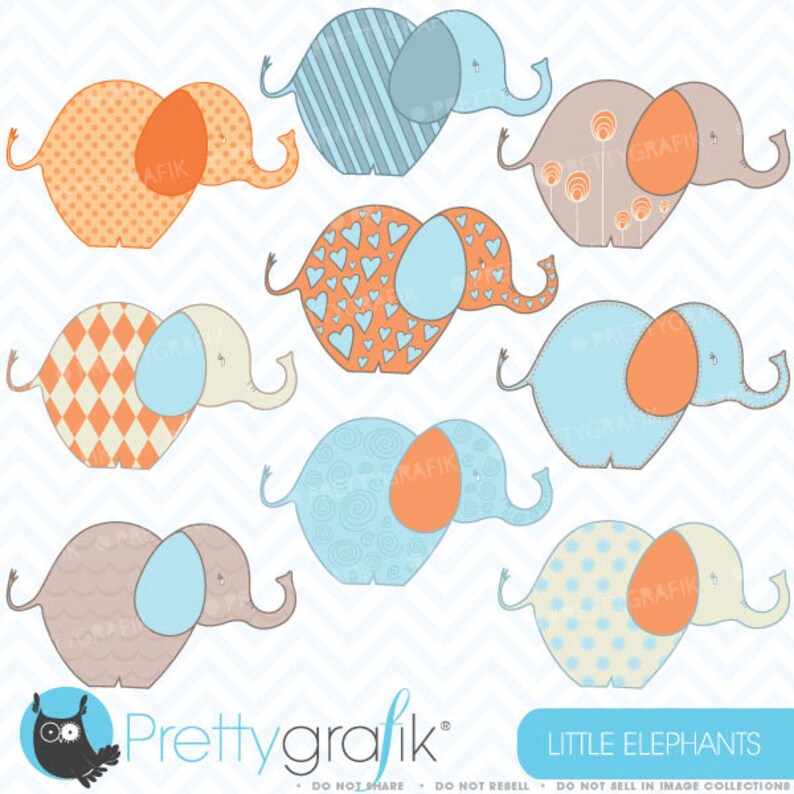 elephant clipart commercial use, vector graphics, digital clip art, digital images CL376 image 1