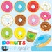 Donuts girls clipart commercial use, vector graphics, digital clip art, digital images, music, band - CL870 