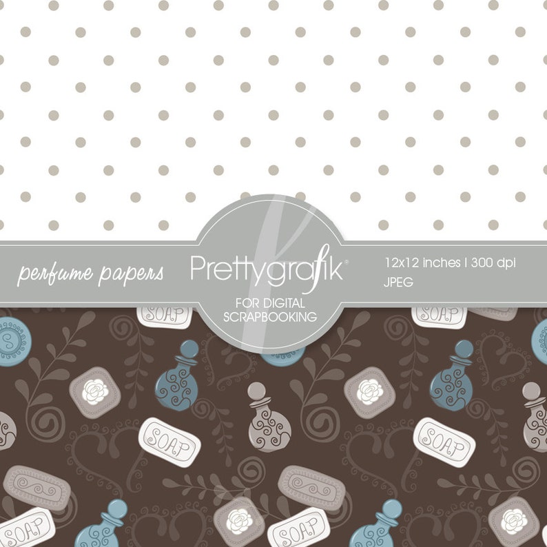 Perfume Digital Scrapbook Papers set PGPSPK520 image 2