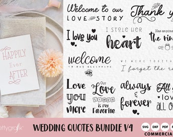 Wedding Designs SVG Bundle Vol. 4 , SVG files, DXF, clipart commercial use,  clipart, vector graphics, digital images, cutting files