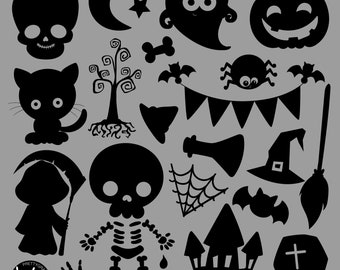 Halloween Silhouette, clipart, clipart commercial use,  vector graphics,  clip art, digital images - CL1603