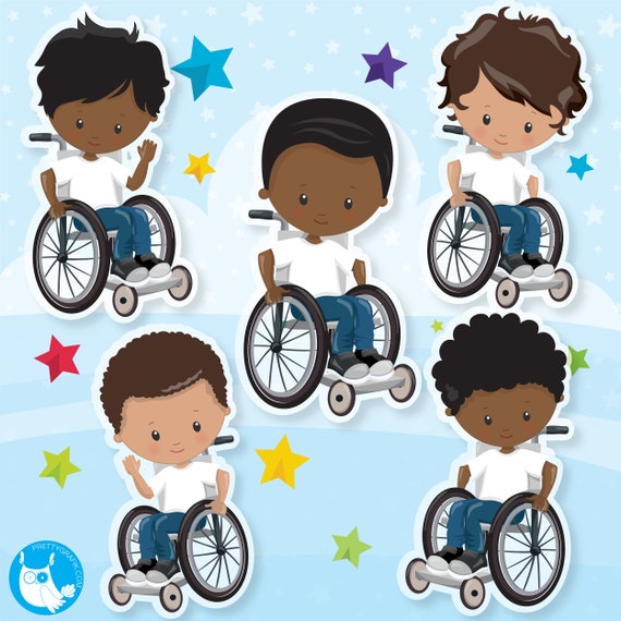 Niños en silla de ruedas clipart uso comercial gráficos - Etsy España Niños en silla de ruedas clipart uso comercial gráficos - Etsy España