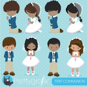 First communion clipart commercial use, christian clipart, bible vector graphics, digital CL836 image 2