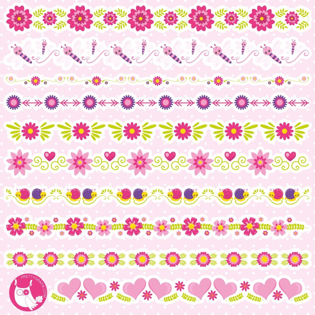 Spring Borders, Clipart, Clipart Commercial Use, Vector Graphics, Clip ...