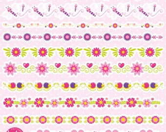 Spring Borders, clipart, clipart commercial use,  vector graphics,  clip art, digital images - CL1714