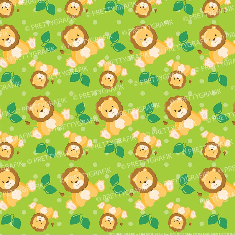 Safari animals digital paper, commercial use, scrapbook patterns, background PS652 image 2