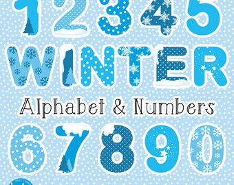 Winter Alphabet, clipart, clipart commercial use,  vector graphics,  clip art, digital images - CL1704