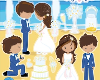 Beach Wedding, clipart, clipart commercial use,  vector graphics,  clip art, digital images - CL1478