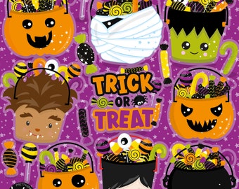 Trick or Treat, clipart, clipart commercial use,  vector graphics,  clip art, digital images - CL1825